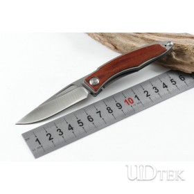 Chris Reeve CR 7CR13MOV all steel folding knife with wood handle UD605214